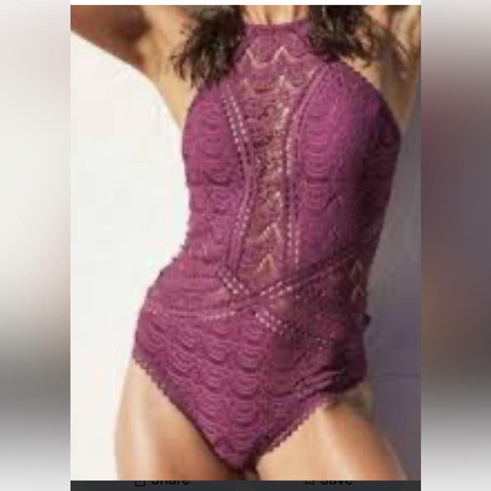 1/2 OFF END OF SUMMER! Becca Color Play High Neck One Piece Sz Sm. Lace crochet